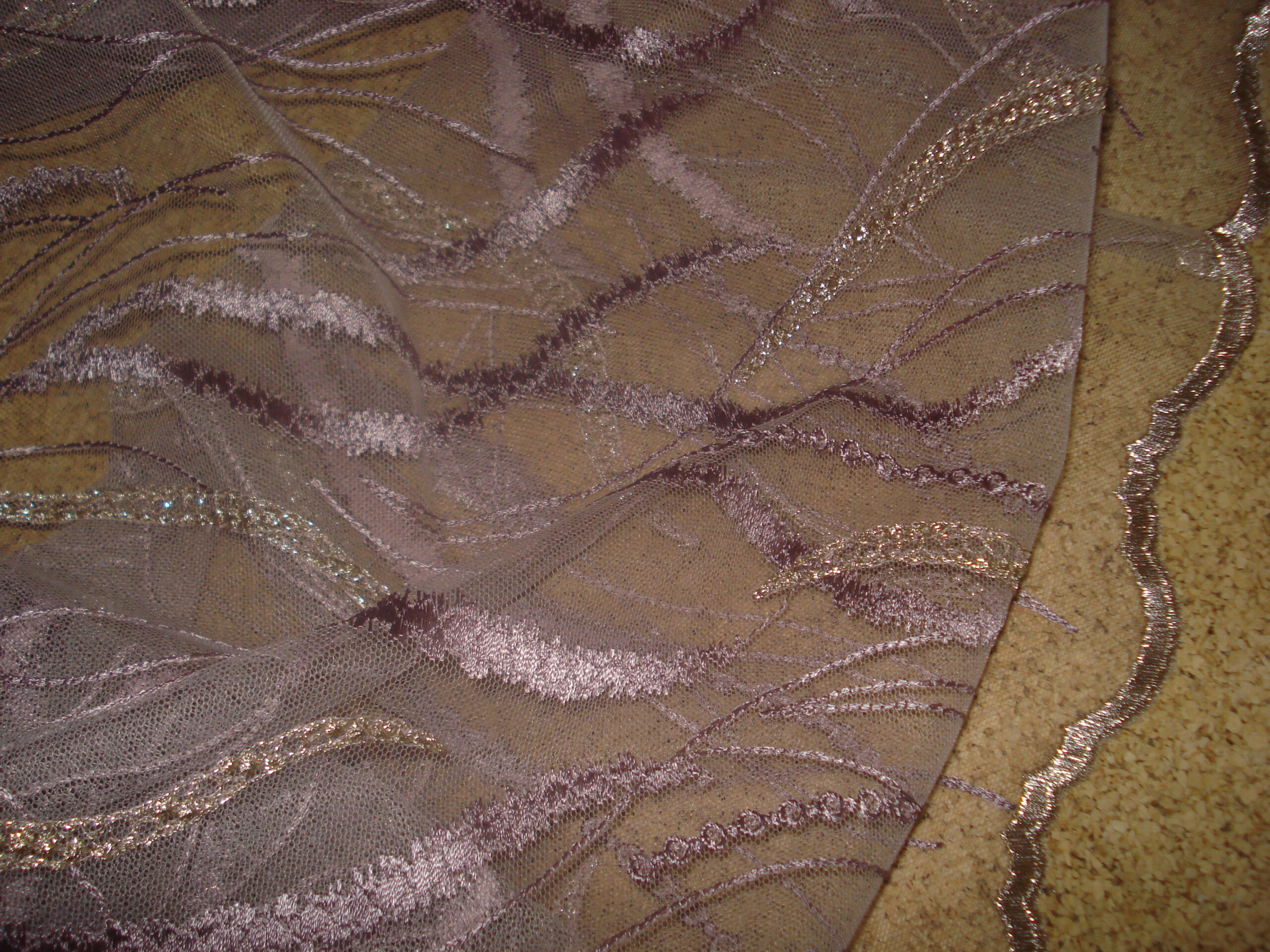 Tul encaje plata/maquillaje