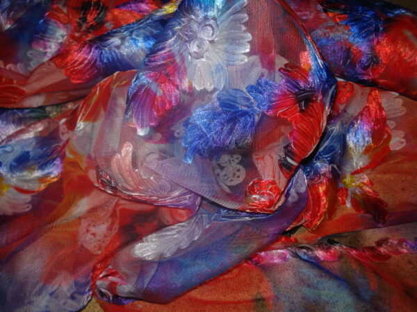 Tul bordado estampados flores