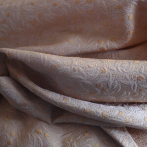 Brocado amarillo hojas