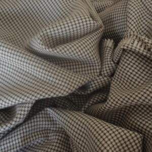 Tejido en viyela cuadro pequeño marrón