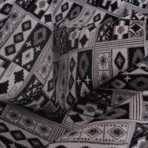 Punto estampado blanco/negro