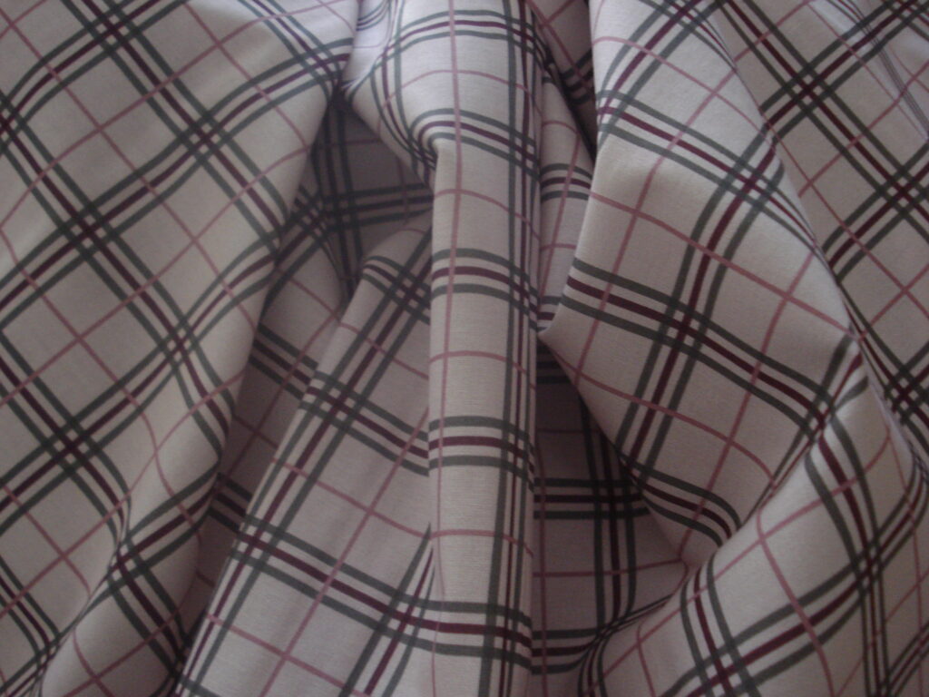Popelín cuadros f/ rosa