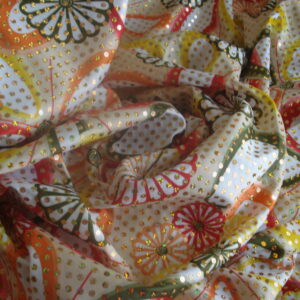 Tejido en licra estampado flores colores