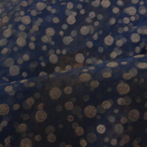 Tul f/azulón con lunares terciopelo azul cielo