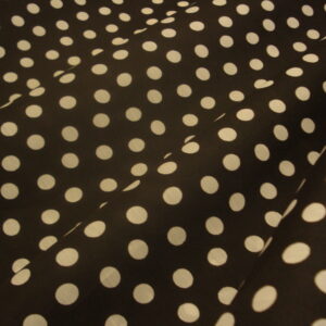 Popelín f/negro, lunar blanco ancho 0.80cms.