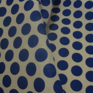 1,70mts. Popelín f/blanco lunar grande azulón, ancho 0.81cms.