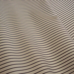 Tejido en sarga fina f/blanco línea fina marino, ancho 0,77cms