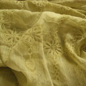 Tejido de gasa en bambula c/ verde manzana en degradé, ancho 1.55mts.