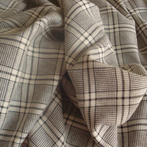 Tejido príncipe de gales c/blanco, negro, gris, ancho 1.50mts.