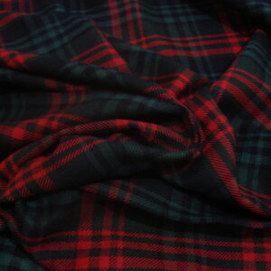 Tejido cuadro escocés verdes-rojos, ancho 1.50mts.