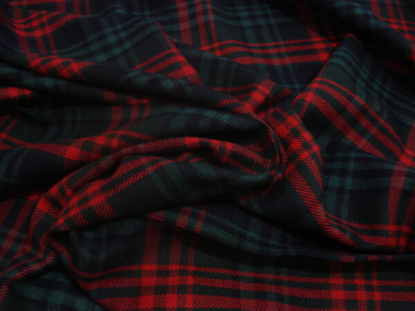 Tejido cuadro escocés verdes-rojos, ancho 1.50mts.