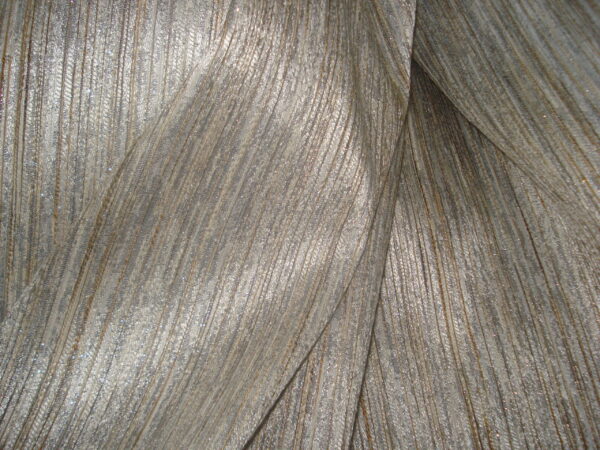 Tejido plata/beige con hilo lúrex