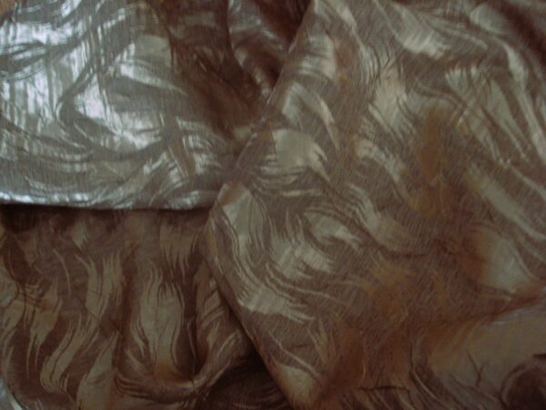 Tejido liso "efecto arrugado" color cava