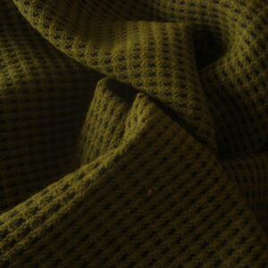 Tejido lana cuadro c/verde musgo, ancho 1,46mts.