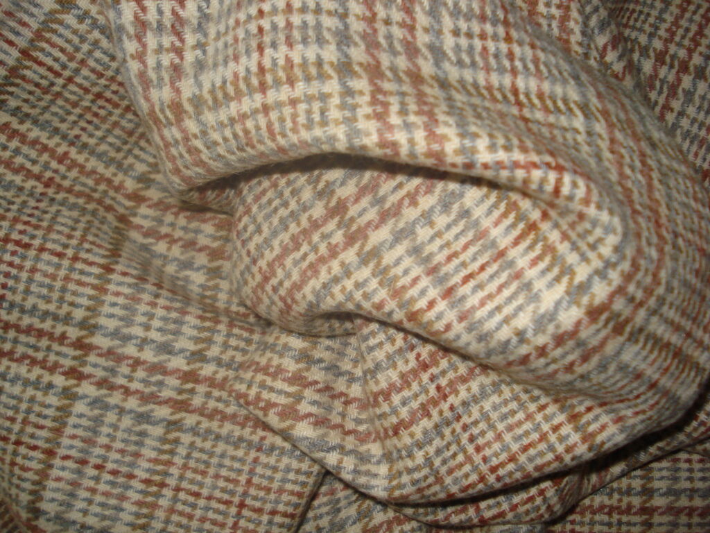 Tejido príncipe de gales c/marrón-gris-teja, ancho 1,50mts.