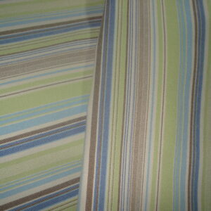 Tejido algodón/lino, rayas colores f/verde pistacho, ancho 1,60mts.