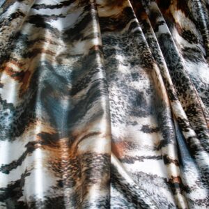 Tejido "animal print" tonos marrones, ancho 1,47mts.