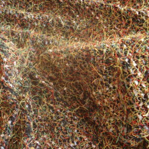 Tejido punto c/pelitos multicolor, ancho 1,40mts.