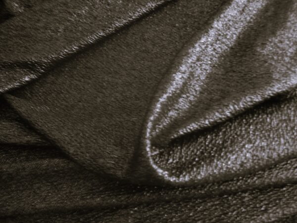 Tejido punto negro efecto arrugado satinado, ancho 1,52mts.